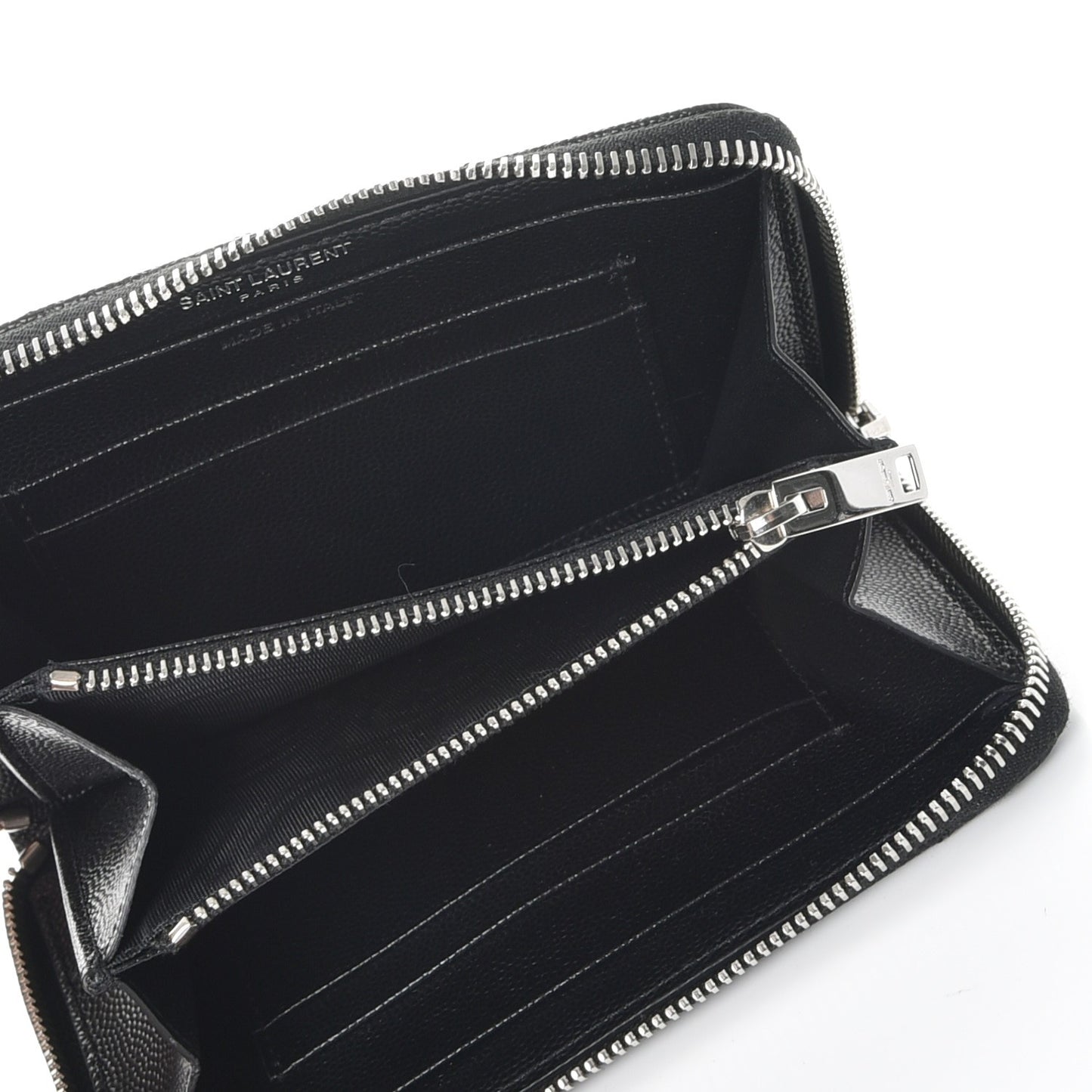 Grain De Poudre Matelasse Chevron Monogram Zip Around Wallet Black