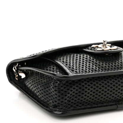 Chanel Metallic Perforated Calfskin Small Up In The Air Flap Black 9 of 10