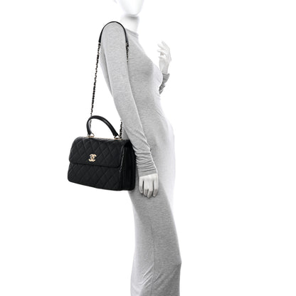 Chanel Lambskin Quilted Medium Trendy CC Flap Dual Handle Bag Black 2 of 11