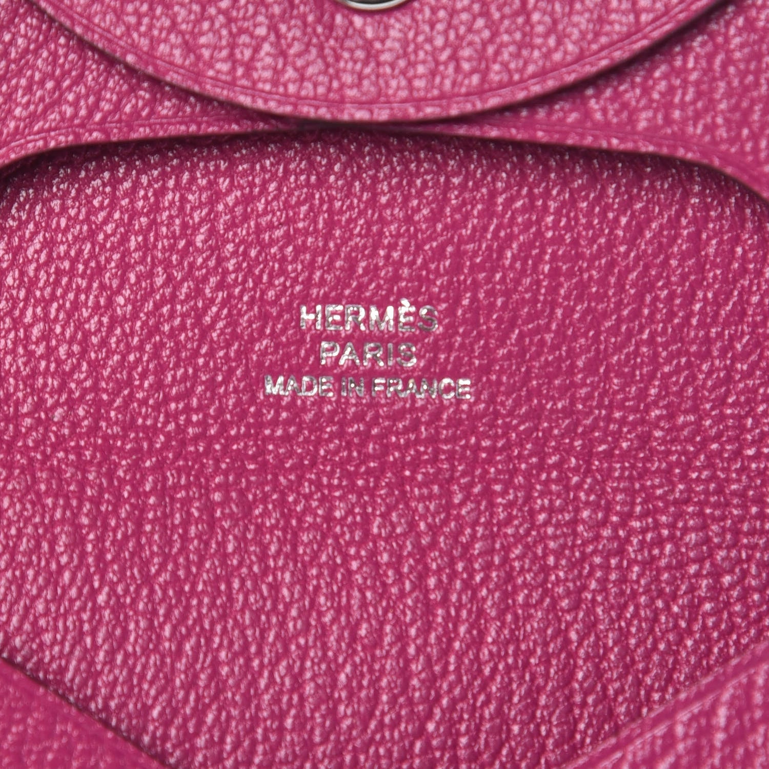 Hermes Chevre Mysore Bastia Coin Purse Rose Pourpre 6 of 8
