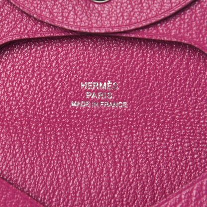 Hermes Chevre Mysore Bastia Coin Purse Rose Pourpre 6 of 8