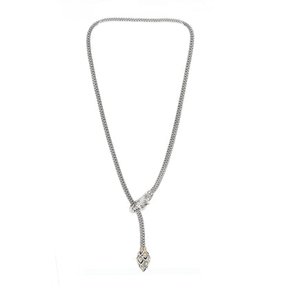 John Hardy Sterling Silver 18K Yellow Gold Legends Naga Dragon Lariat Necklace 2 of 4