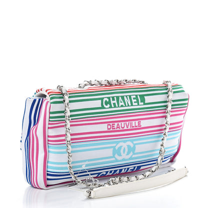 Chanel Mixed Fibers Lambskin Venise Biarritz Flap Bag Multicolor White 2 of 11