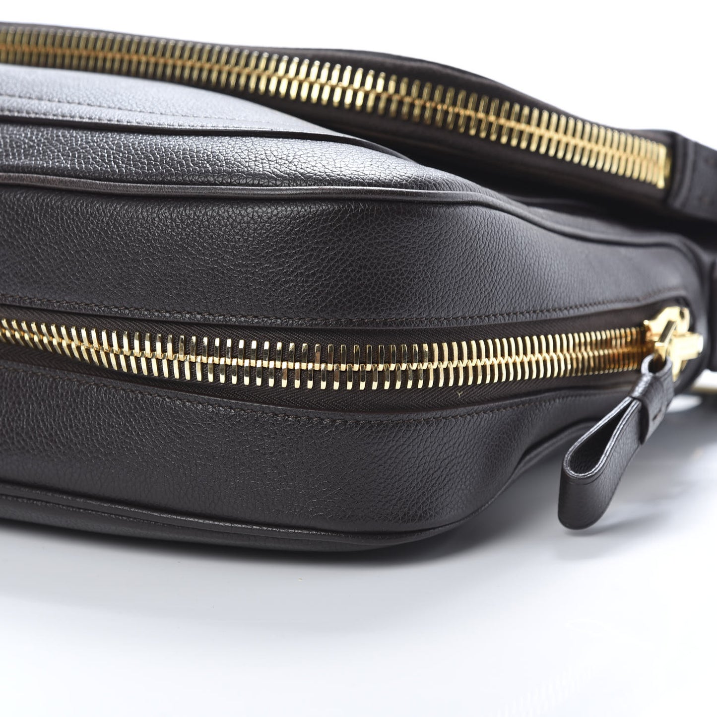 Pebbled Calfskin Large Jennifer Dark Brown