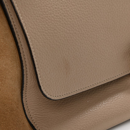 Celine Drummed Calfskin Suede Small Trapeze Dune 14 of 15