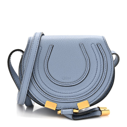 Chloe Calfskin Nano Marcie Round Crossbody Bag Shady Blue 1 of 9