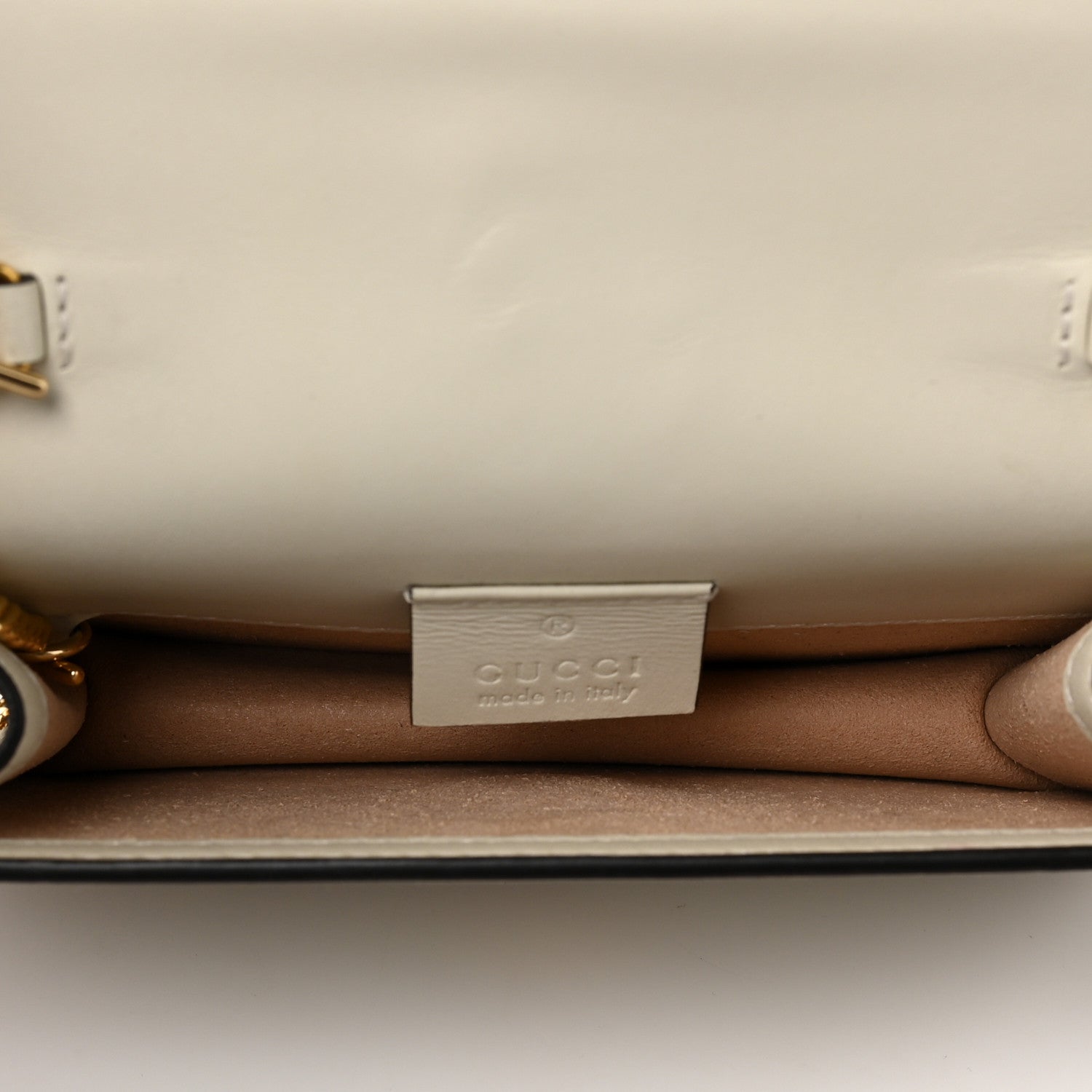 Gucci Calfskin Super Mini Sylvie Chain Shoulder Bag White 5 of 9