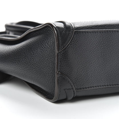 Celine Drummed Calfskin Nano Luggage Black 8 of 11