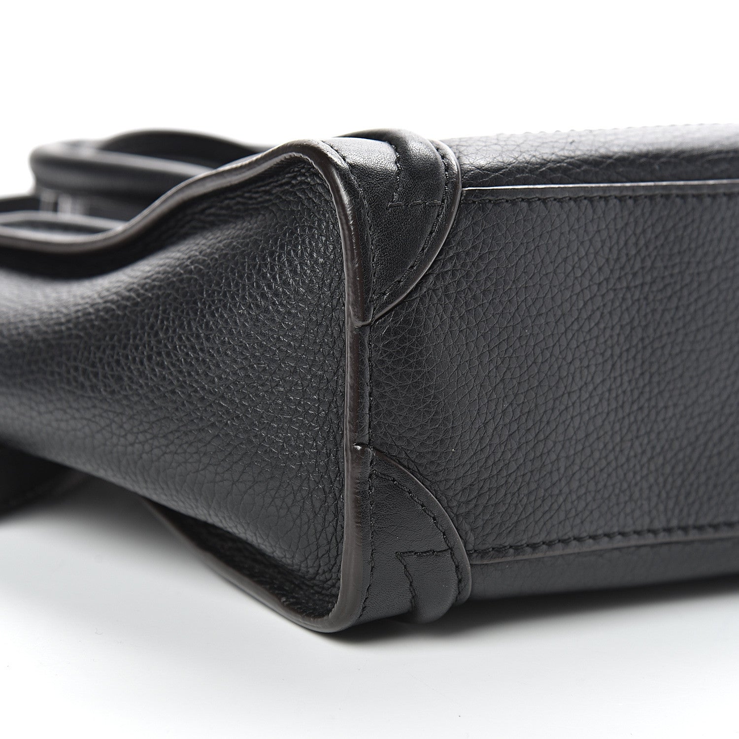 Celine Drummed Calfskin Nano Luggage Black 8 of 11