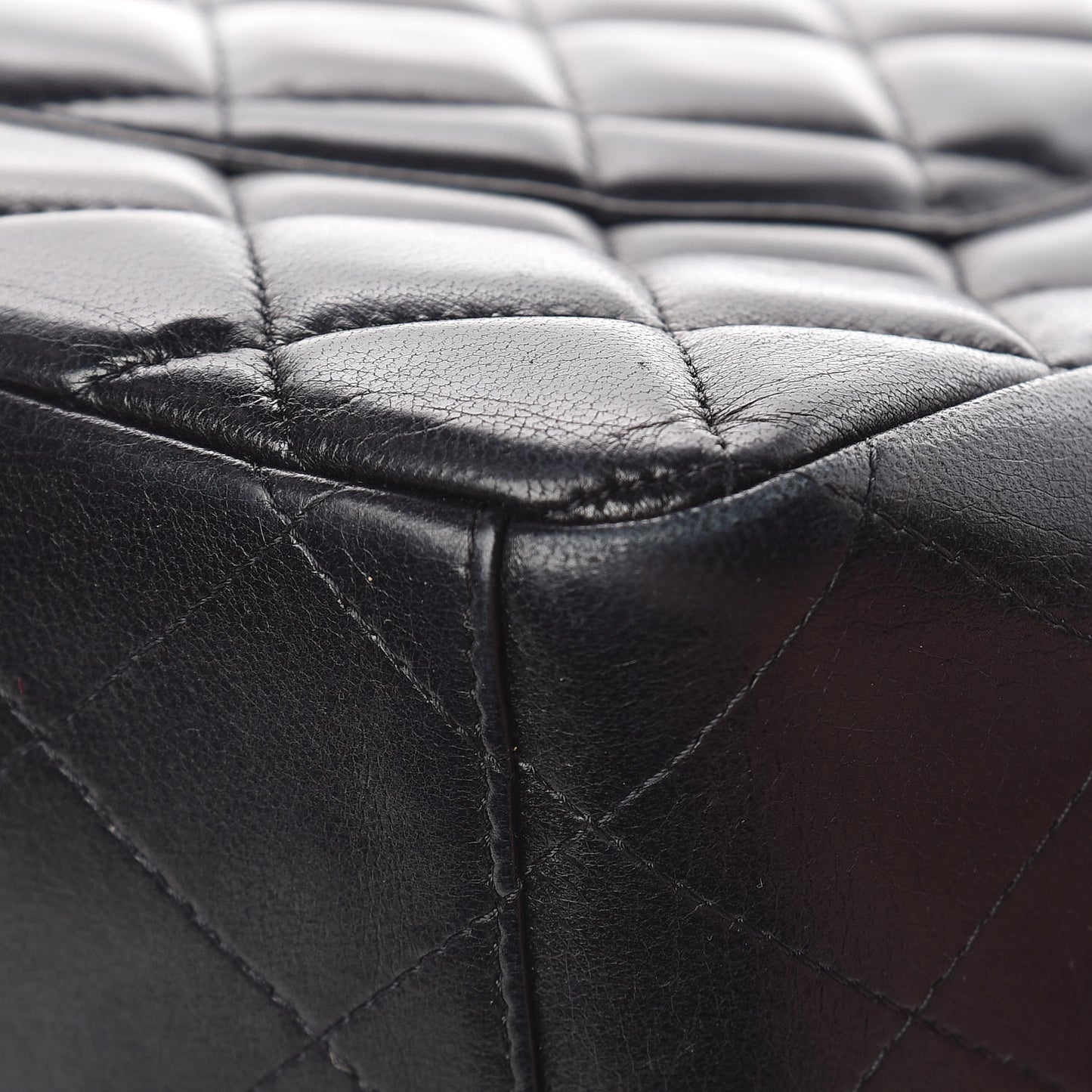 Lambskin Quilted Maxi Single Flap Black