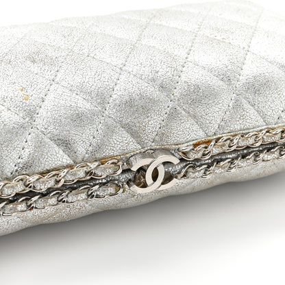 Chanel Metallic Lambskin Small Chain Around Clutch Silver 13 of 18