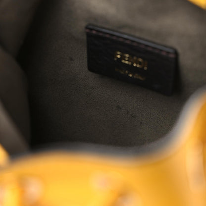 Fendi X SARAH COLEMAN Glazed Canvas Vitello King F is Fendi FF Vertigo Mini Mon Tresor Bucket Bag Mimosa White 13 of 16