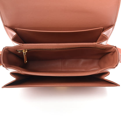Celine Shiny Calfskin Medium Triomphe Terracotta 5 of 12