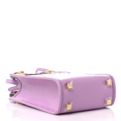 Fendi Vitello King Plexiglass Logo Embossed Mini Fendi Sunshine Shopper Tote Violetta 4 of 9