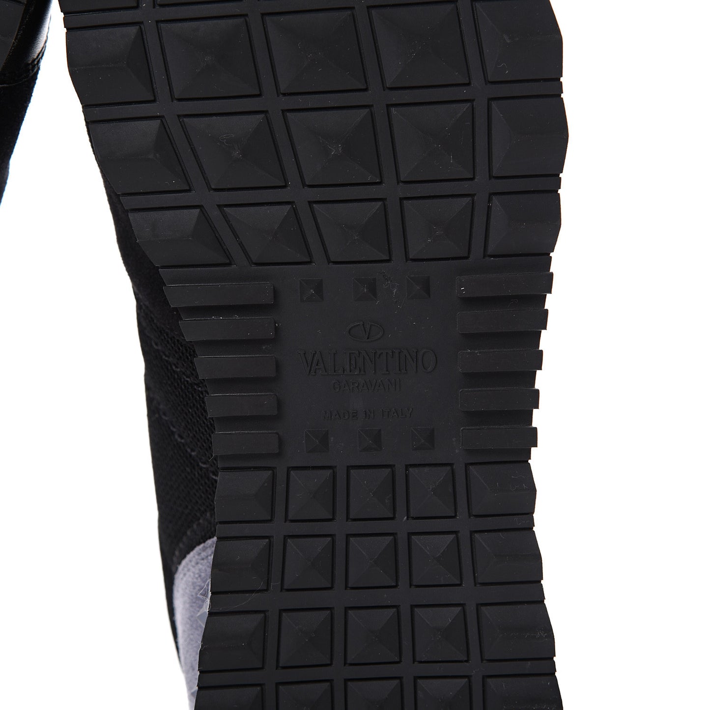 Nylon Suede Mens Rockrunner Sneakers 42 Black Multicolor