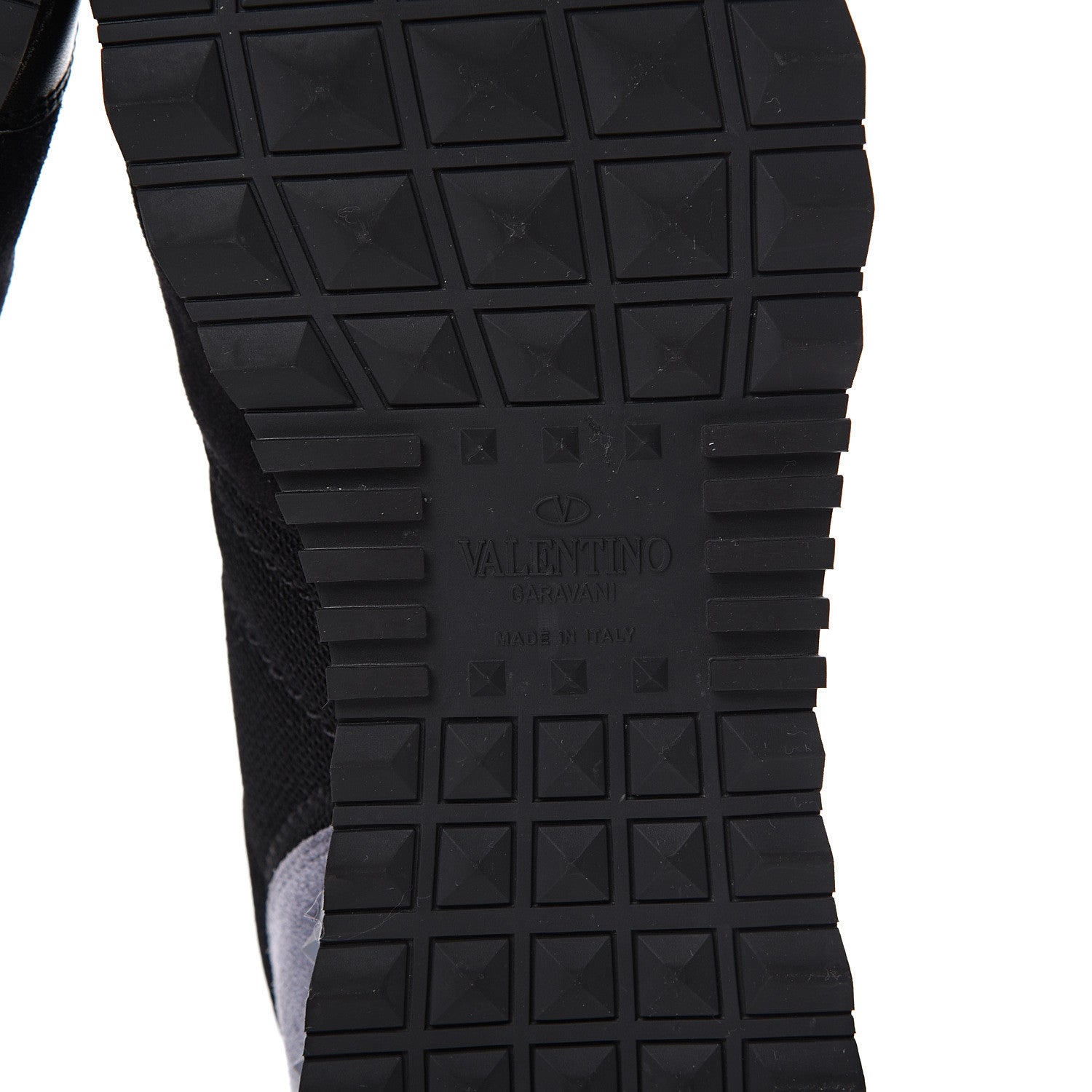 Valentino Garavani Nylon Suede Mens Rockrunner Sneakers 42 Black Multicolor 6 of 8