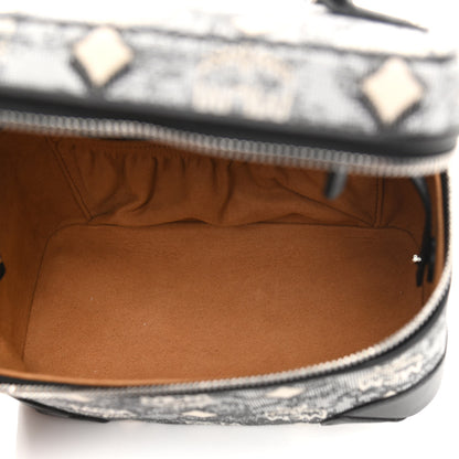 MCM Vintage Jacquard Monogram Rockstar Small Vanity Crossbody Bag Grey 5 of 9