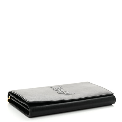 Saint Laurent Calfskin Monogram Belle de Jour Chain Clutch Black 4 of 14