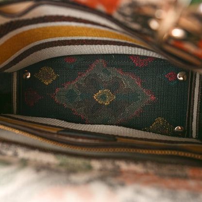 Christian Dior Canvas Embroidered Paisley Medium Lady D-Lite Multicolor 5 of 8