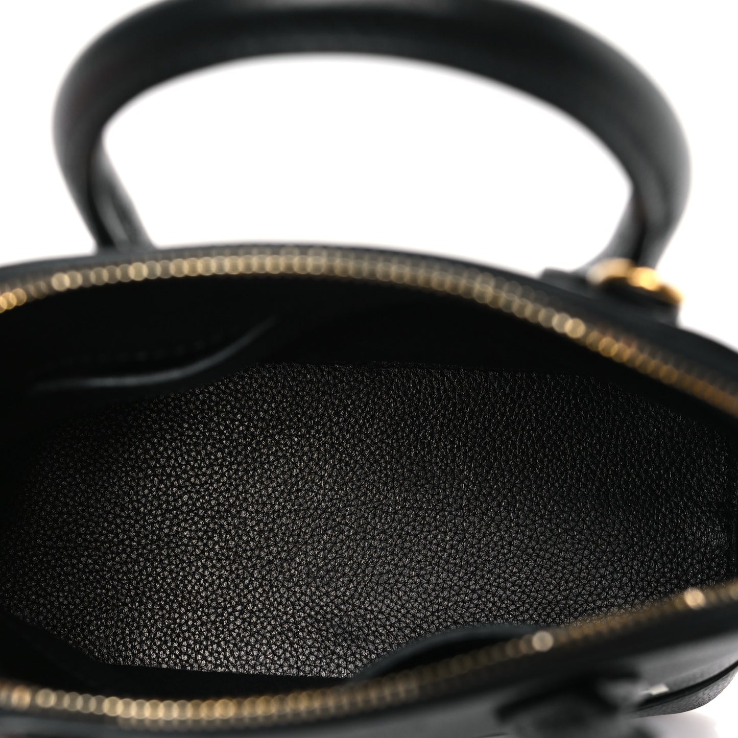 Grained Calfskin XXS Ville Top Handle Bag Black