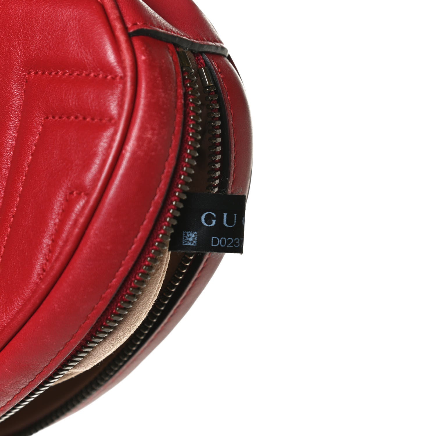 Gucci Calfskin Matelasse GG Marmont Belt Bag 85 34 Hibiscus Red 8 of 17