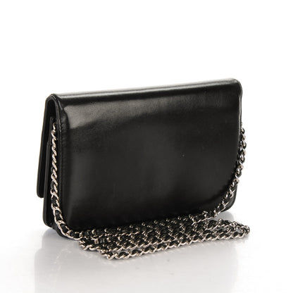 Chanel Lambskin Timeless CC Wallet On Chain WOC Black 3 of 8