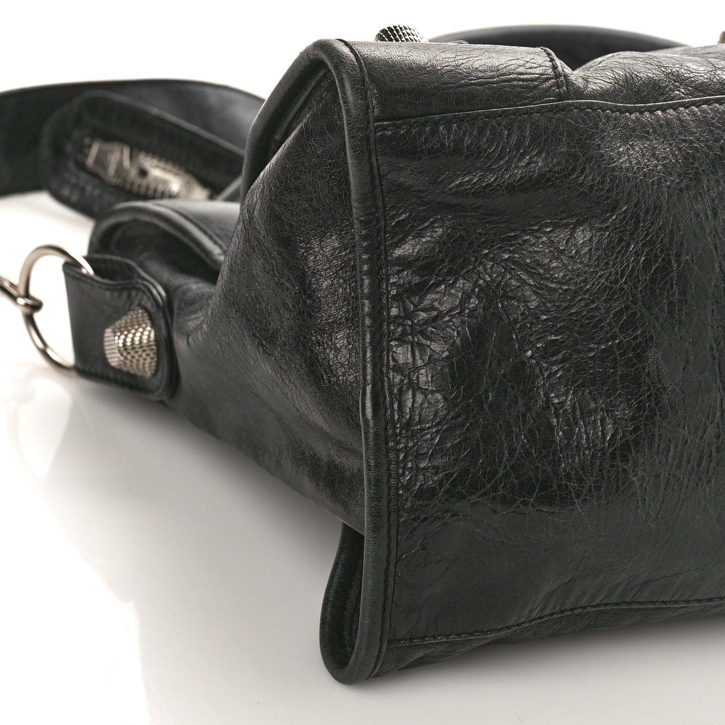 Agneau Giant 21 Silver Hardware Part Time Black