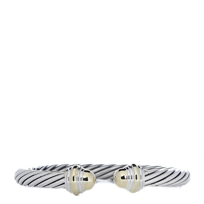 David Yurman Sterling Silver 14K Yellow Gold 7mm Cable Classics Bracelet 1 of 4