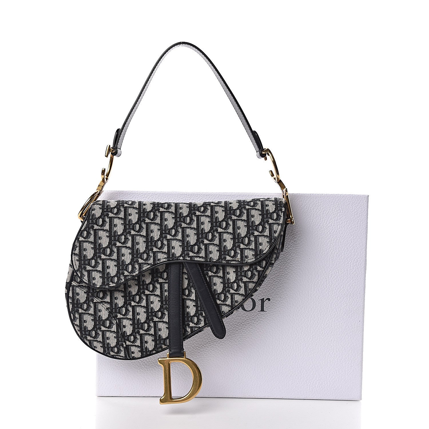 Christian Dior Oblique Saddle Bag Blue 15 of 15