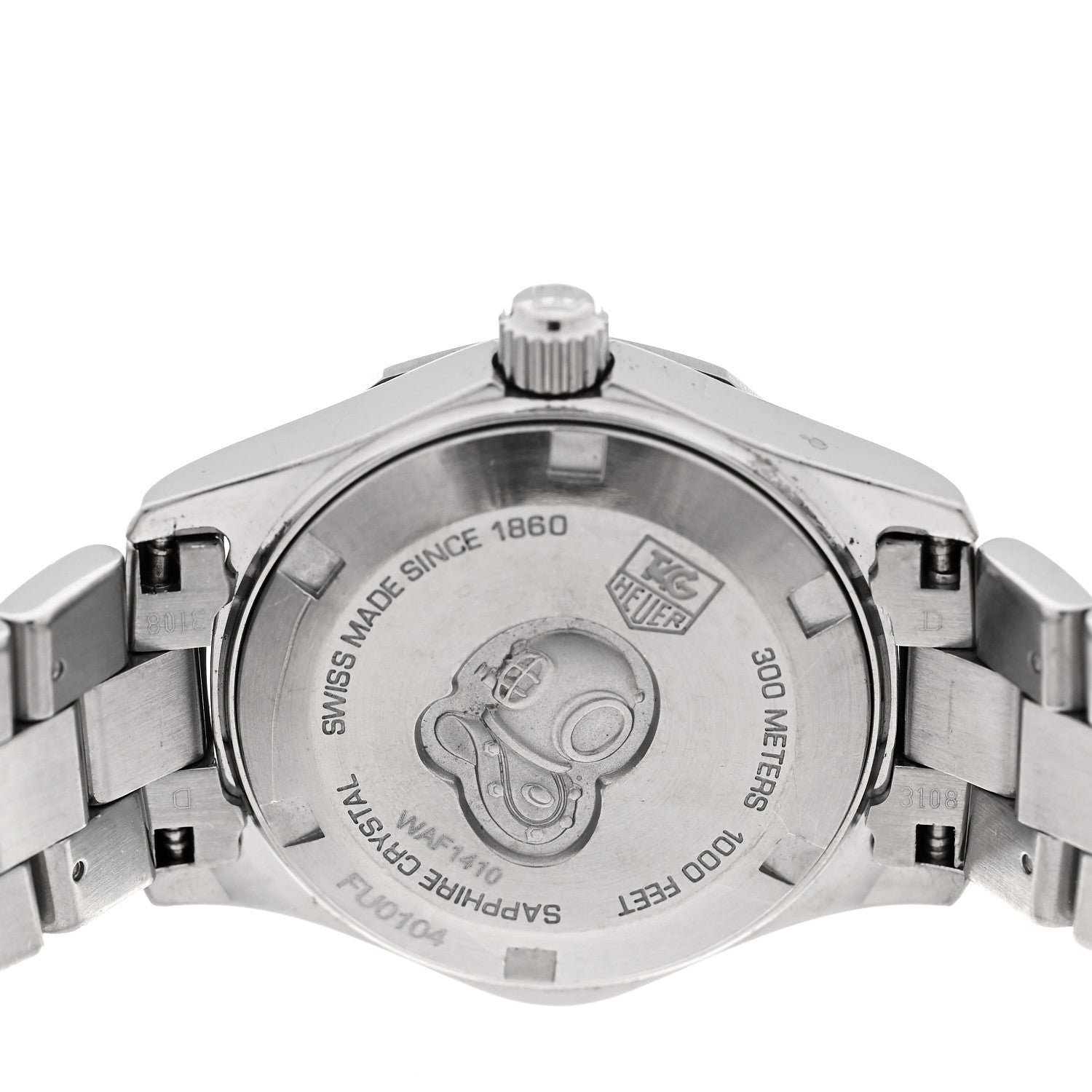 Tag Heuer Stainless Steel 27mm Aquaracer Lady Quartz Watch Black WAF1410 4 of 4