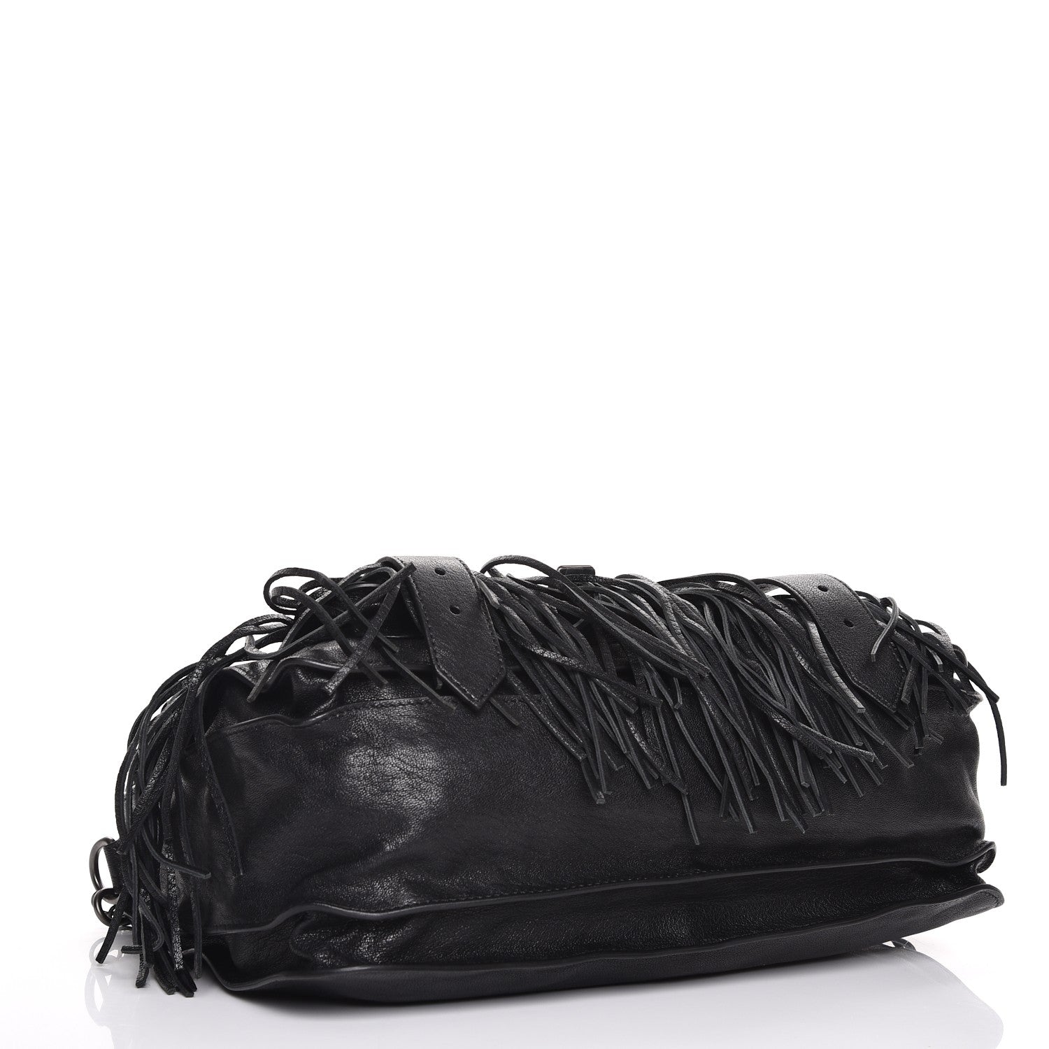 Proenza Schouler Lambskin Fringe Medium PS1 Satchel Black 5 of 8