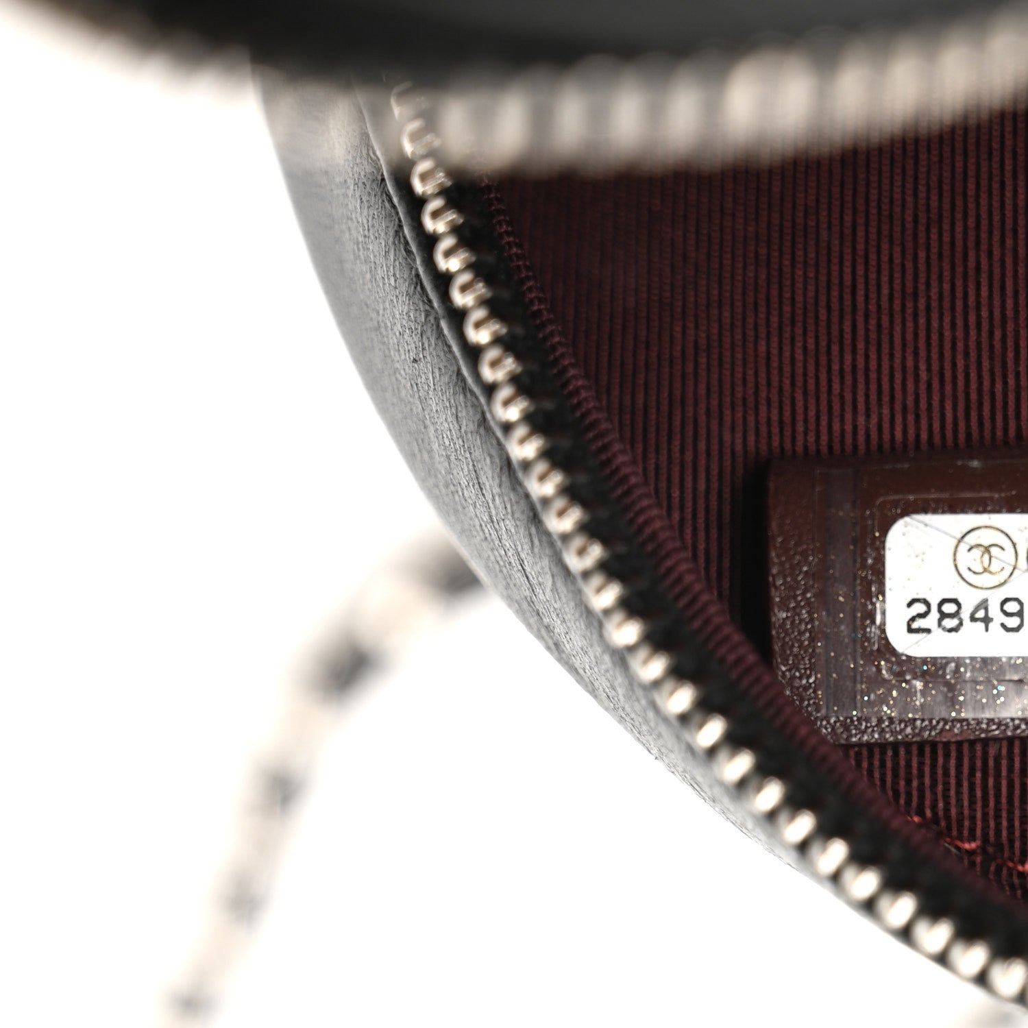 Chanel Lambskin Quilted Round Clutch With Chain Black 7 of 10