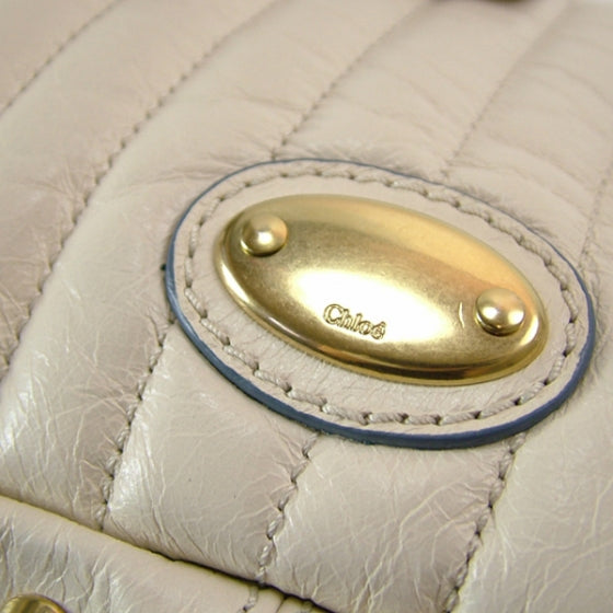 Leather Bay Tote Ivory Blanc