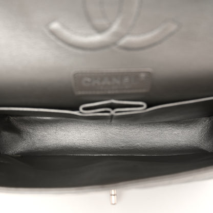 Chanel Metallic Caviar Chevron Quilted Medium Double Flap Silver 5 of 12