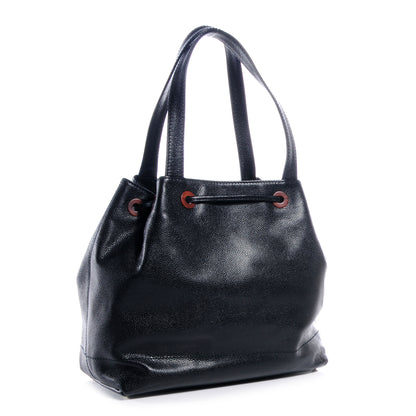 Chanel Caviar CC Drawstring Shoulder Bag Black 3 of 7