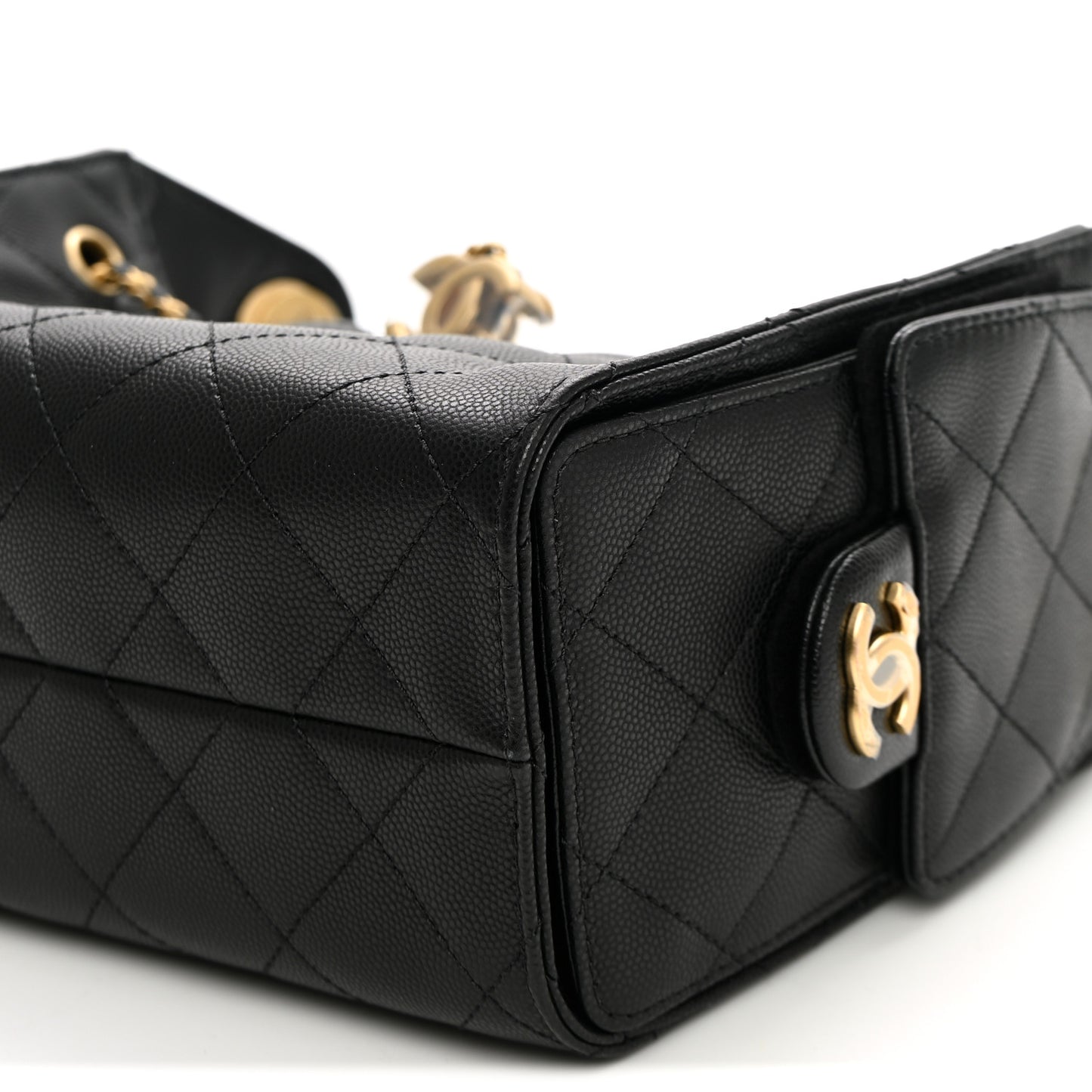 Caviar Quilted Mini Chanel 25 Handbag Black