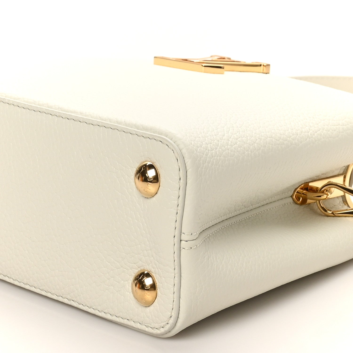 Louis Vuitton Taurillon Lambskin Calfskin Capucines BB Snow White 9 of 9