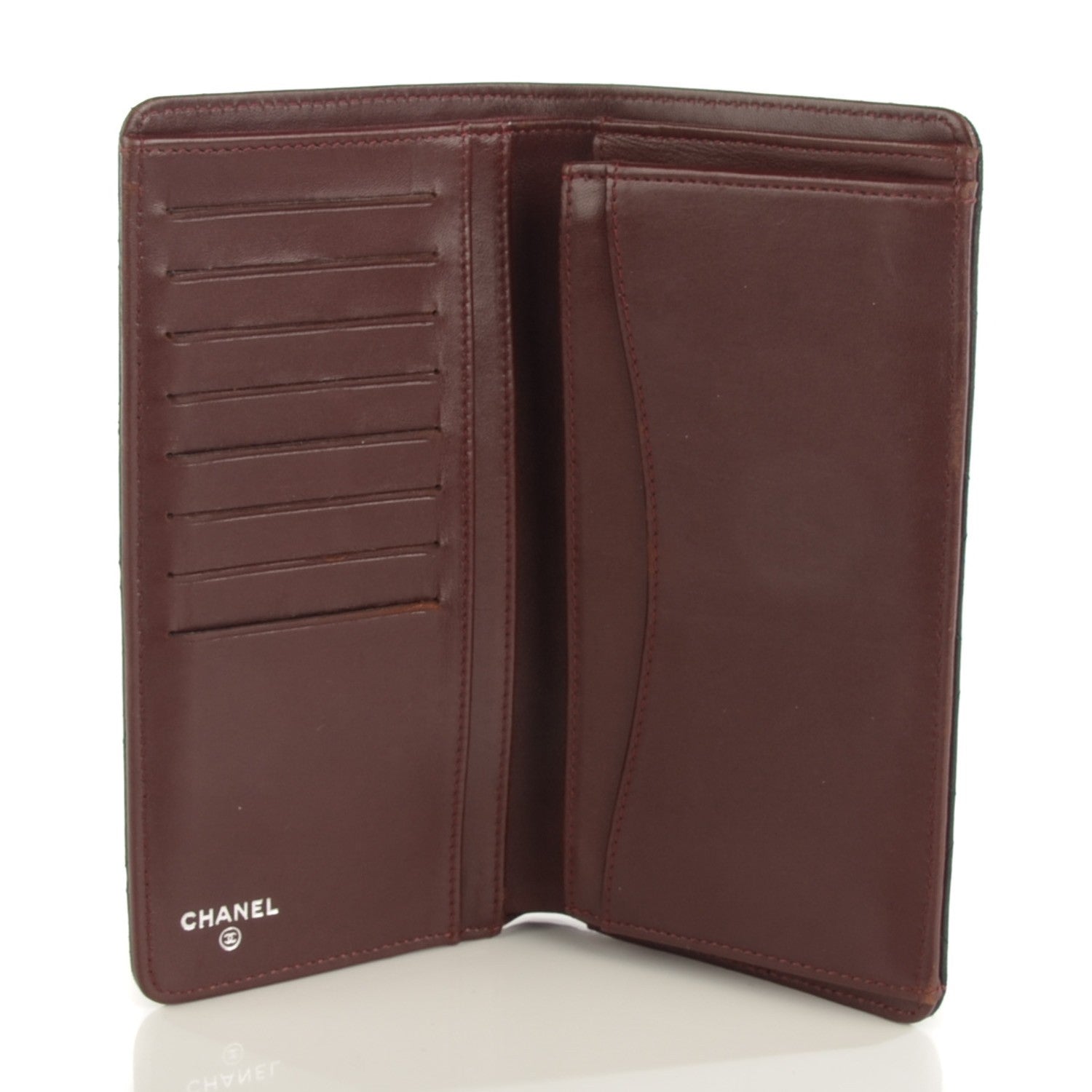 Chanel Lambskin Quilted Yen Wallet Black 5 of 8