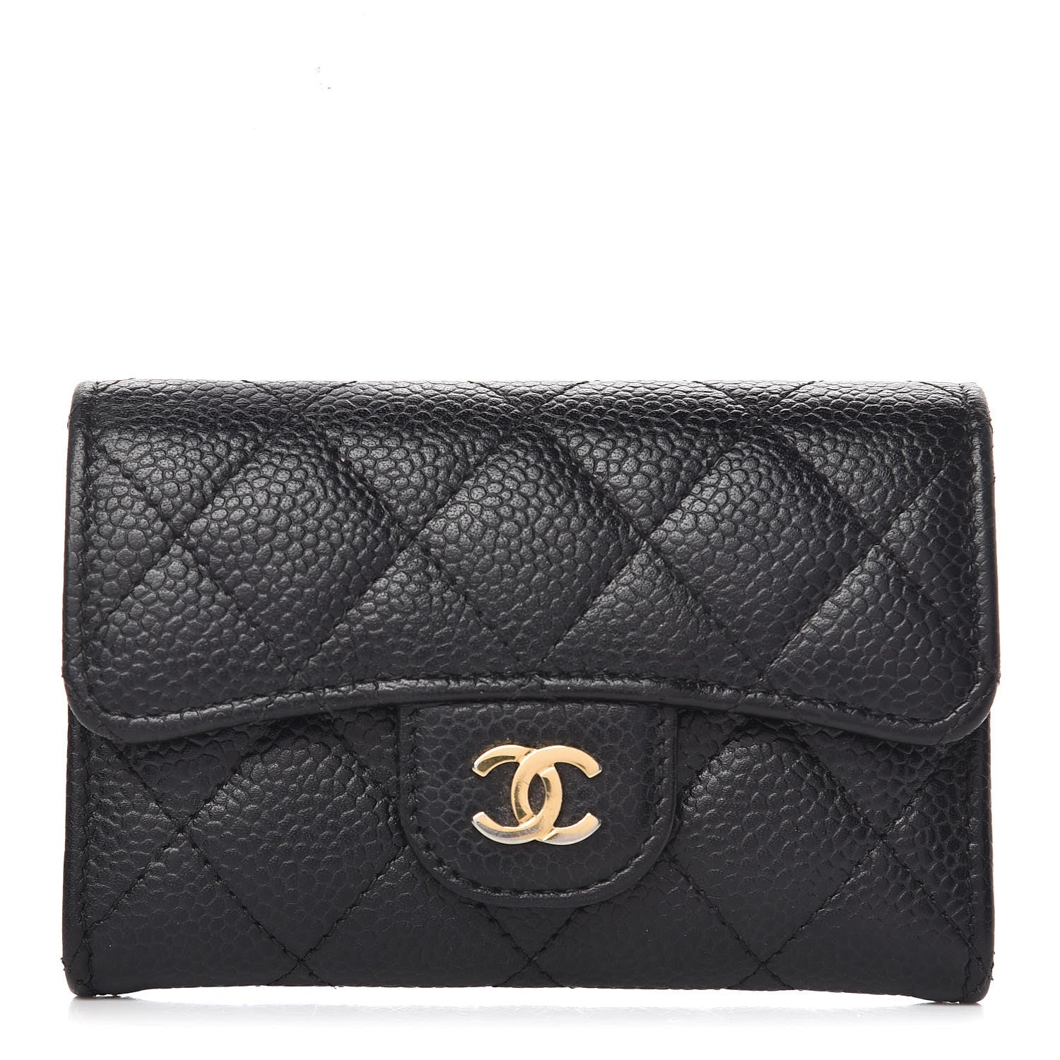 Chanel Caviar Quilted Flap Card Holder Black 1 of 9