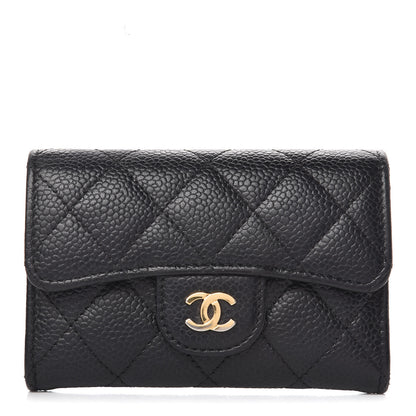 Chanel Caviar Quilted Flap Card Holder Black 1 of 9