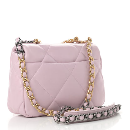 Chanel Lambskin Quilted Medium Chanel 19 Flap Light Pink 3 of 12