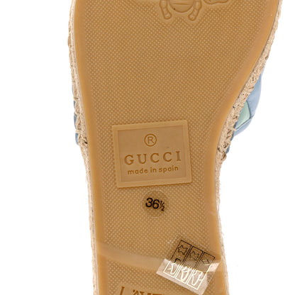 Gucci Nappa Matelasse Diagonal GG Marmont Espadrilles 36.5 Multicolor Pastel 8 of 11