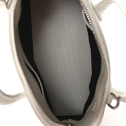 Balenciaga Grained Calfskin XXS Ville Top Handle Bag White Black 5 of 13