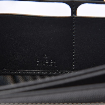 Gucci X SEGA Calfskin GUCCY Stars Zip Around Wallet Black Gold 6 of 7