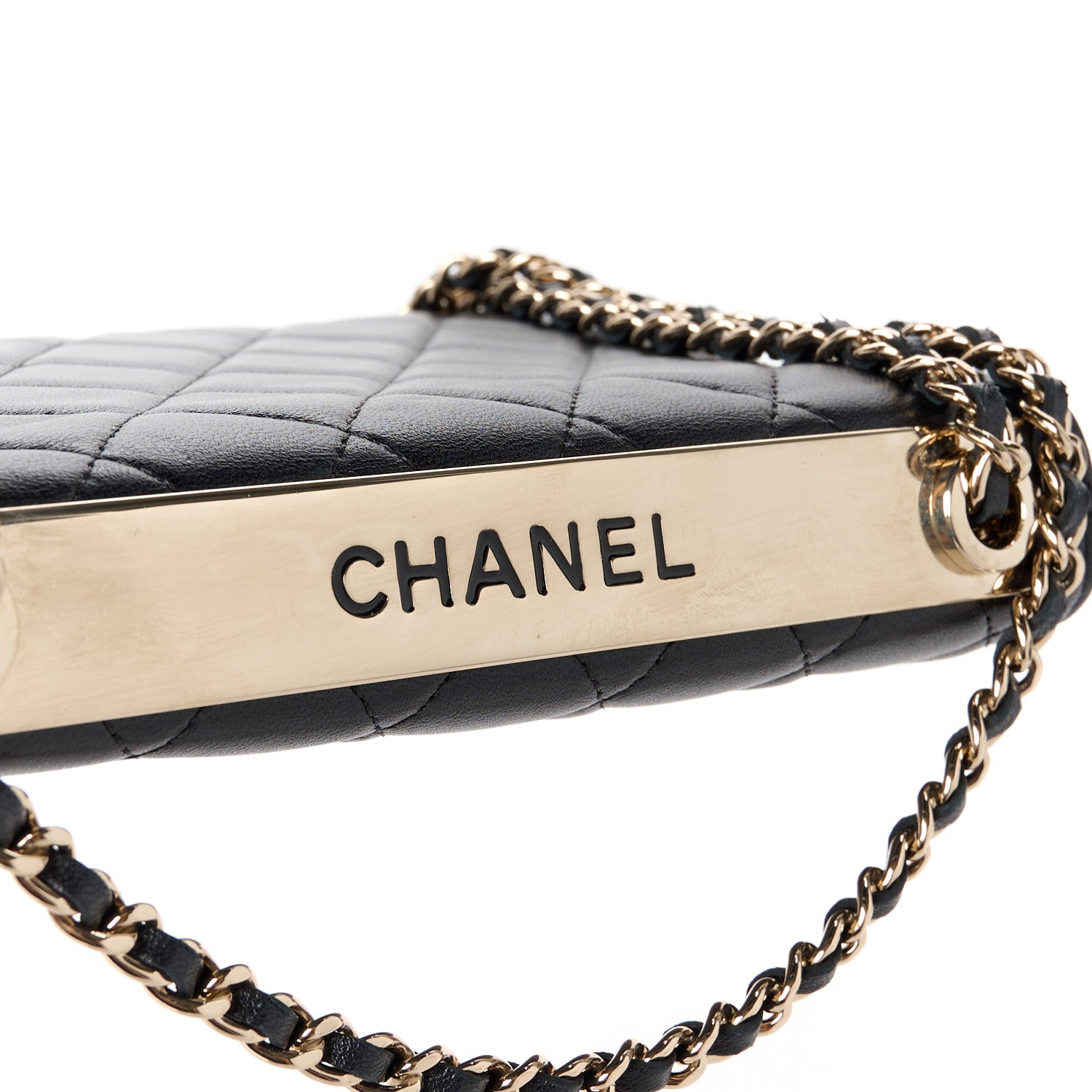 Chanel Lambskin Quilted Trendy CC Wallet On Chain WOC Black 9 of 13