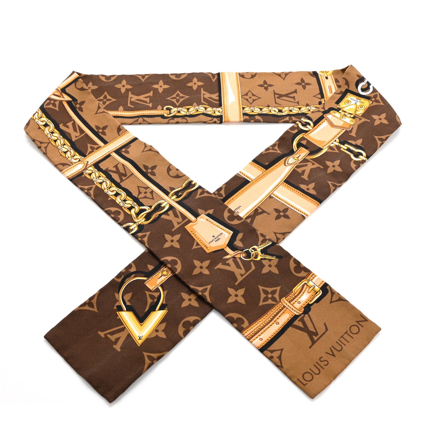 Silk Monogram Confidential Bandeau Brown