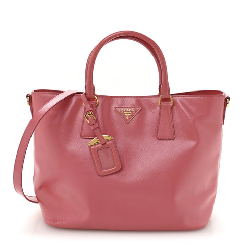 Saffiano Vernice Galleria Shopping Tote Begonia