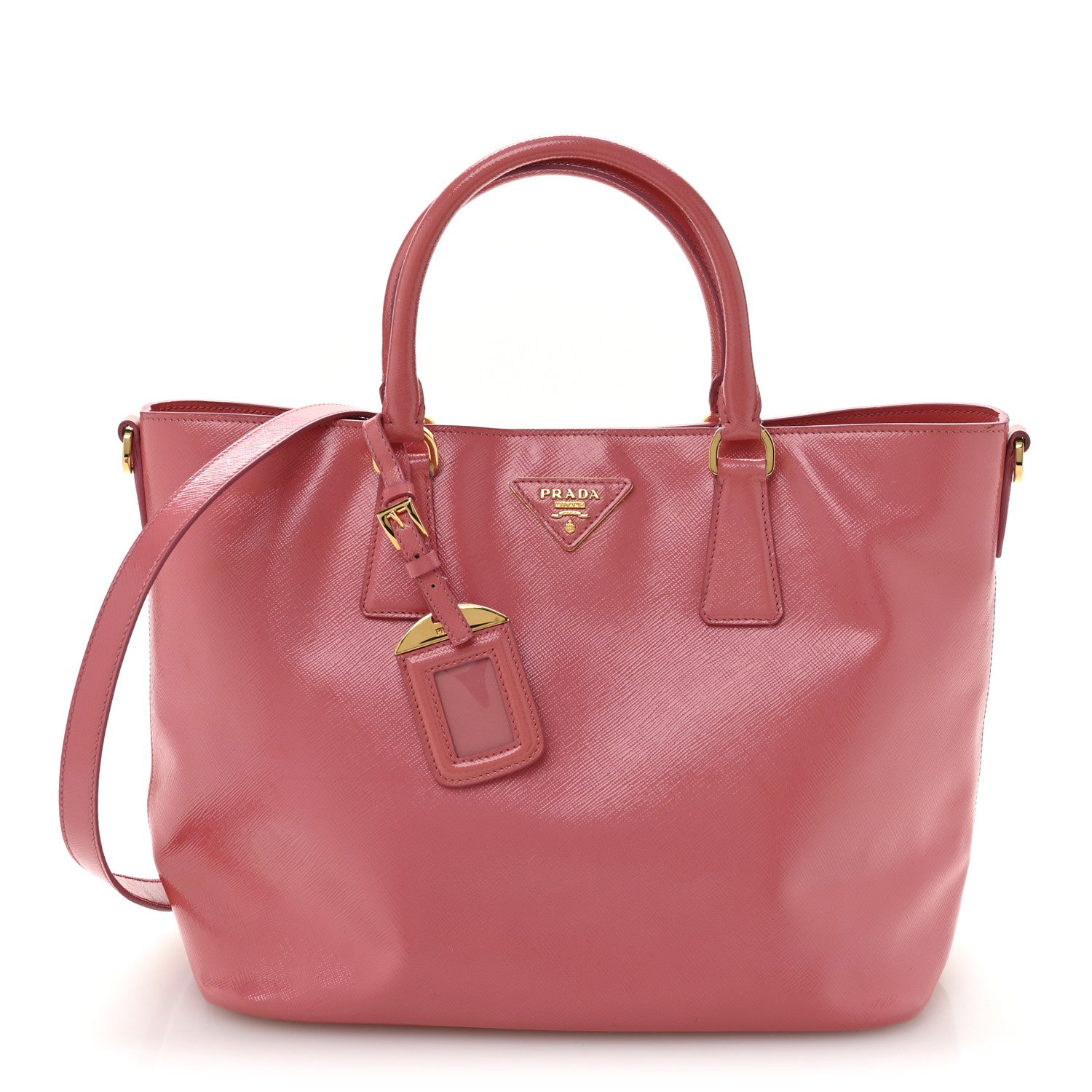 Prada Saffiano Vernice Galleria Shopping Tote Begonia 1 of 16