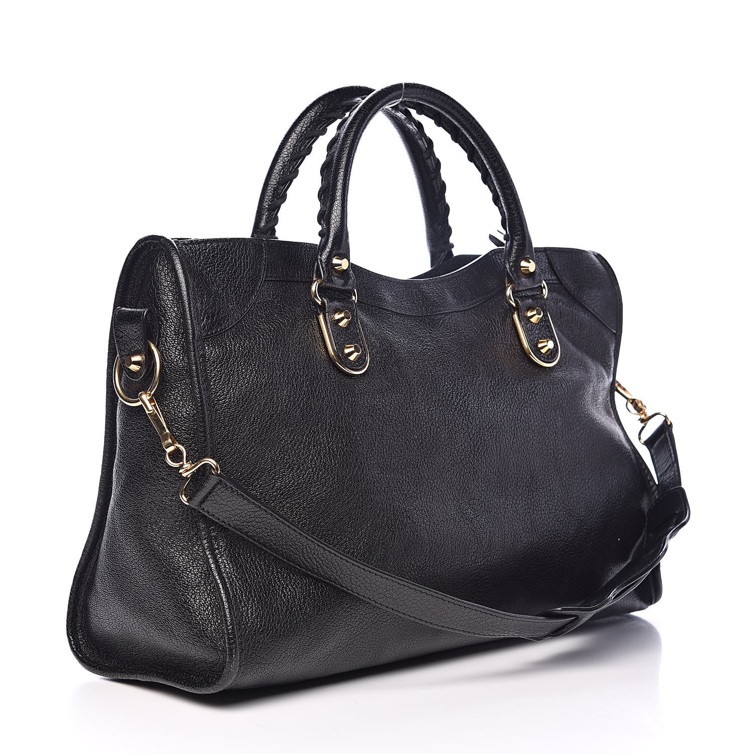 Balenciaga Chevre Gold Metallic Edge Hardware City Black 3 of 12
