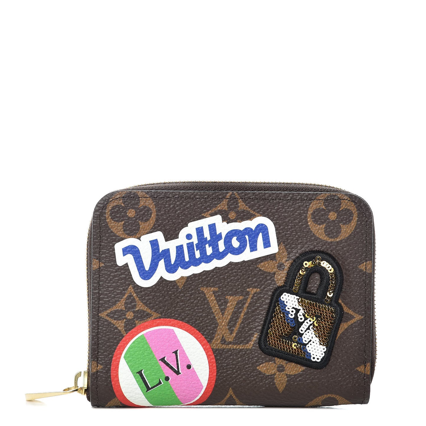 Monogram Travel Stickers Zippy Coin Purse